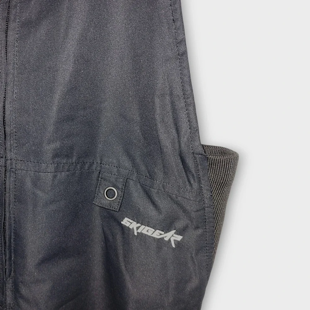 SKI GEAR Kids Sz M Snow Bibs‎ Overalls Black Youth Winter Skiing Snowboarding